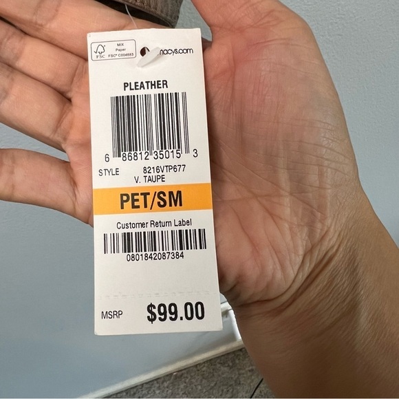 NEW Alfani Womens Faux Leather Jacket Taupe Zip Up Petite Size S Super Soft - Picture 5 of 9